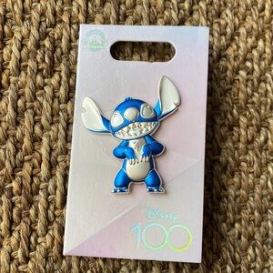 Disney Parks 2023 Platinum 100 Years Of Wonder 100th Stitch Pin